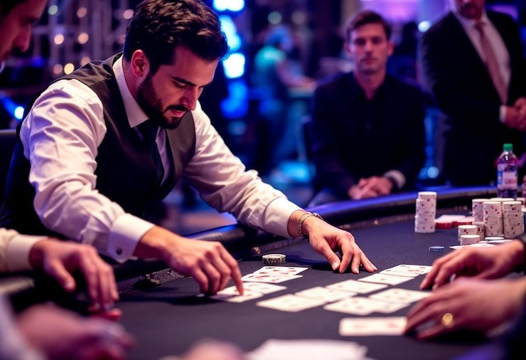 royal188 login app showing live blackjack table with multiple camera angles and player seats on mobile screen